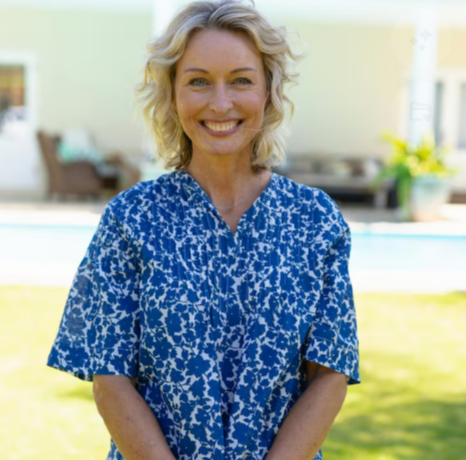 Senior woman outdoors in a calm lifestyle portrait